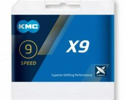 KMC X9 9sp Ketting-Zilver